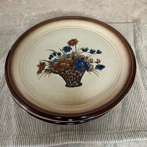 Floral Basket Ceramic Plate